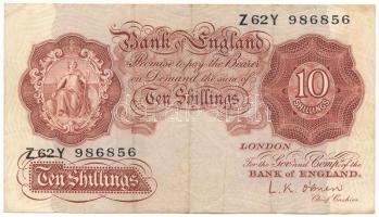 Nagy-Britannia / Anglia DN(1955-1960) 10Sh "Z62Y 986856" T:F Great Britain / England ND(1955-1960) 10 Shillings "Z62Y 986856" C:F Krause P#368c