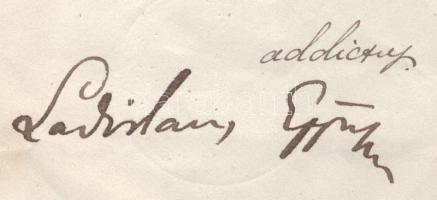 1846 Váradolaszi, Bémer László (1784-1862) nagyváradi püspök aláírása egy egyházi dokumentumon várad...