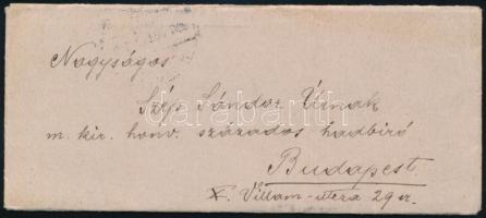 1900 "Üdvözlet Tátra-Lomnicról" havasi gyopár domborított mintával díszített levélboríték