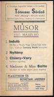 cca 1937 Fényes Fővárosi Nagy Cirkuszának műsorfüzete, címlapon Pólya Tibor grafikája