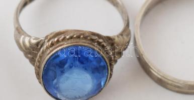 4 db ezüst (Ag) gyűrű, jelzettek 10,2 g