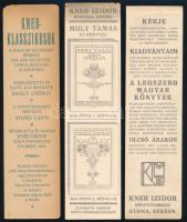 3 db díszes Kner könyvjelző, szignó: Örkényi