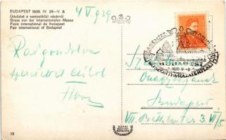 1939 Budapest XIV. Budapesti Nemzetközi Vásár, a Légoltalmi Liga dekoratív tagfelvételi pavilonja, M...