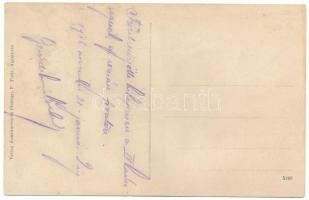 1916 Újváros, Neustadt bei Agnetheln, Noistat (Jakabfalva, Iacobeni); Evangélikus erődtemplom és isk...