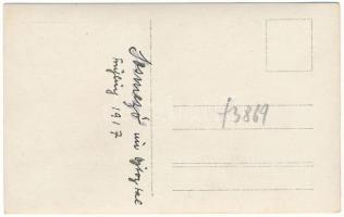 1917 Sósmező, Poiana Sarata; a falu látképe a leégett templommal / general view, damaged church. pho...