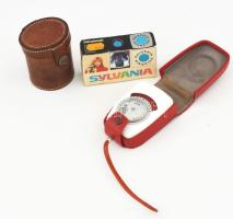 Vakulámpa, fénymérő, bőr objektívtok