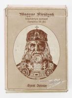 Magyar királyok kártya (Árpád-háziak, Anjouk, Jagello- és Habsburg-ház), 56 lapos (komplett), dobozában, a lapok újszerű állapotban