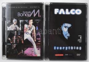 2 db zenei DVD Falco, Boney M. PAL rendszerű