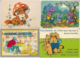 21 db MODERN motívum képeslap: humor, mese / 21 modern motive postcards: humour, cartoon