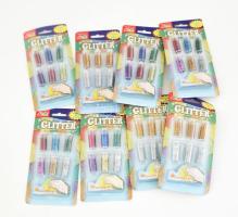 7 doboz csillámpor, bontatlan csomagban