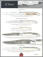 Laguiole kések, bicskák katalógusa, gazdag fotóanyaggal illusztrálva, francia nyelven. Kiadói mappáb...