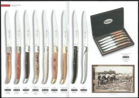 Laguiole kések, bicskák katalógusa, gazdag fotóanyaggal illusztrálva, francia nyelven. Kiadói mappáb...