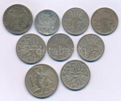 Csehszlovákia 1921-1924. 20h - 1K (7db,6xklf) + Montenegró 1906. 10p + 20p T:VF-F, anyaghiány
Czech...