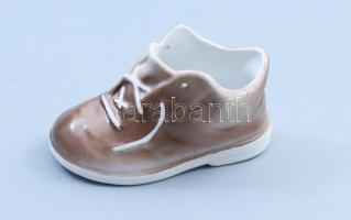 Aquincum porcelán cipő. Kézzel festett, jelzett, hibátlan 11 cm