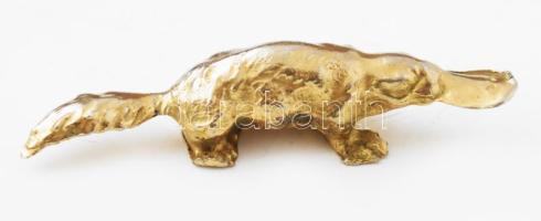 Kacsacsőrű emlős réz figura 8 cm