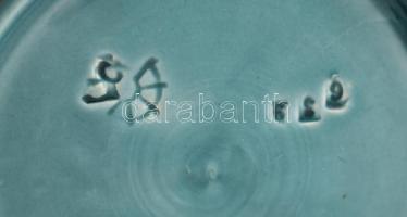 2 db Körmöcbányai fajansz tányér. jelzett, kis kopással d: 18 cm