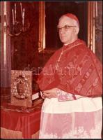 cca 1980 Lékai László (1910-1986) esztergomi érsek, prímás, bíboros. Nagyméretű, színes fotó, 40x30 cm