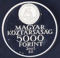 2003. 5000Ft Ag "Rákóczi szabadságharc évfordulója" T:PP Csak 3000db! Tanúsítvánnyal!