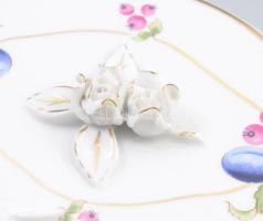 2 db Hollóházi bonbonniere. Kézzel festett, jelzett, hibátlan 17x12 cm