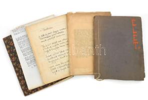 5 db kézzel írt, ill. gépelt versgyűjtemény (amatőr költők saját szerzeményei, valamint ismert költők verseiből összeállított válogatás), közte Bánky Róbert: Élet c. 1962-es verseskötete a szerző dedikációjával (ifj. Bánky Róbert (1930-1991) bábművész, színész, rendező?), változó állapotban