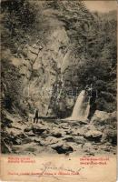 1903 Herkulesfürdő, Baile Herculane; Mehádia vízesés. Fenyves Oszkár kiadása / Mehádia-Wasserfall / waterfall (kis szakadás / small tear)