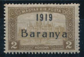 Baranya I. 1919 Parlament 2K Bodor vizsgálójellel