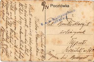 1916 Kalus, Kalusz; Rekonstrukcya kosciola / church reconstruction + "K.u.K. Militärzensur STRY...