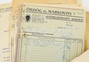 cca 1920-1940 100 db fejléces számla, kereskedelmi reklámmal kapcsolatos nyomtatvány