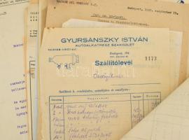 cca 1920-1940 100 db fejléces számla, kereskedelmi reklámmal kapcsolatos nyomtatvány