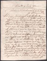 1751 Komlós (Hmilnik, Ukrajna)  Komlósi Komlóssy László levele Kemecsei Magdolnának, a néhai Ilosvay István özvegyének, amelyben támogatásáról biztosítja a nő egy korábbi konfliktusa kapcsán egy bizonyos Anniska asszonnyal. A kemecsei Kemecseiek régi Szabolcs vármegyei család, a nagyilosvai Ilosvayak pedig Bereg vármegyéből származtak, és mindkét család az Árpád-korra vezetheti vissza a családfáját. A Komlóssyak egy Bereg vármegyében tősgyökeres család, akik a 14. század óta szereplnek forrásainkban. A levelet Komlóssy gyűrűspecsétjével erősítette meg. Magyar nyelvű irat.