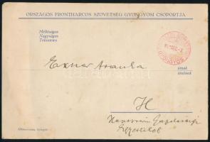 1931 Az Országos Frontharcos Szövetség gyöngyösi csoportja meghívó műsoros estre