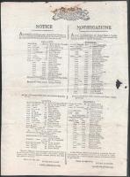 1813 Málta, Valettában pestis miatt elhunyt személyek ismertetése 30x40 cm   1813 Description of persons who died due to plague in Valletta, Malta 30x40 cm