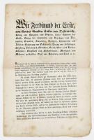 1848 Az Április 25-én kiadott osztrák alkotmány 59 paragrafusból álló 8 lapos kiadványa  1848 8-page publication of the Austrian constitution issued on April 25, consisting of 59 paragraphs