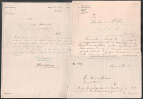 1868-1894 Markovits Miklós vasútépítő mérnök okmányhagyatéka, munkaügyekben kelt levelek, halotti ér...