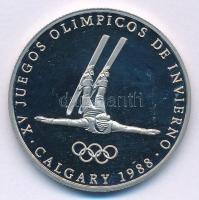 Panama 1988. 1B Cu-Ni "Téli Olimpia 1988 Calgary - Síakrobatika" forgalomba nem került fantázia emlékérme T:PP karc Panama 1988. 1 Balboa Cu-Ni "Winter Olympics 1988 Calgary - Free-Style skier" non-circulating commemorative fantasy coin C:PP scratch Krause X#M2