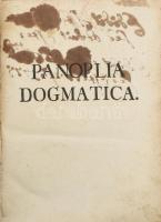 [Steinsiess Antal (1703-1773)] Steinsiess, Antonius: Panoplia dogmatica, seu de verbo Dei praesertim scripto lectioneque ejusdem, in versionibus vulgaribus, responsio apologetica, ad scriptum nuperi anonymi, in lucem edita: a P. Fratr. - -, ... Jaurini [Győr], én. (175?), Typis Georgii Joannis Streibig, 428+8 p. Latin nyelven. Korabeli egészbőr-kötés, kopott, foltos borítóval, a gerincen címkével és kis sérüléssel, az előzéklapon és a címlapon bejegyzésekkel.