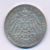 Német Államok / Poroszország 1910A 3M Ag "II. Vilmos" T:XF kis ph. German States / Prussia 1910A 3 Mark Ag "Wilhelm II" C:XF edge error Krause KM#527