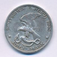 Német Birodalom / Poroszország 1913. 3M Ag "Napóleon legyőzésének 100 éves évfordulója" T:XF German Empire / Prussia 1913. 3 Mark Ag "100 Years - Defeat of Napoleon" C:XF Krause KM#534