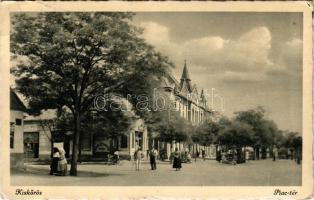 1943 Kiskőrös, Piac tér, üzletek (EB)