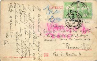 1911 Tátra, Magas-Tátra, Vysoké Tatry; Nagy-Tarpataki vízesés. A levél címzettje: Csiszárik János (1...