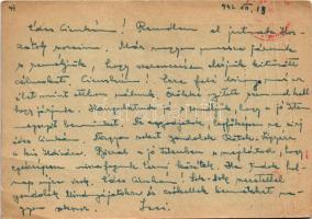 1942 Tábori postai levelezőlap, feladó: Dr. Szilvássy László, a 202/34. számú tábori postáról, feles...