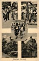 1940 Kárpátaljai ruszinok, rutének. Knoll foto / Transcarpathian Rusyn (Ruthenian) folklore + "TARACKÖZ - BUDAPEST 39 B" vasúti mozgóposta bélyegző