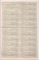 Budapest 1897. "Rémi Szálloda Részvénytársaság" részvény 200K-ról szárazpecséttel, szelvén...