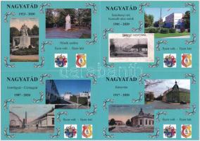 NAGYATÁD - 12 db MODERN képeslap: Ilyen volt - ilyen lett sorozat