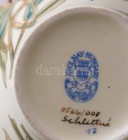 Zsolnay virág mintás váza. Kézzel festett, jelzett, hibátlan 17 cm