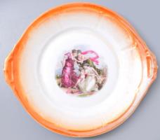 Zsolnay tányér. Matricás, jelzett, kopott. d: 25 cm