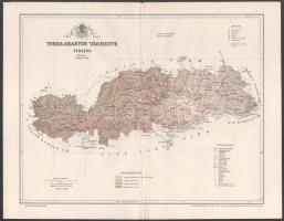 1894-1896 Torda-Aranyos vármegye és Csík vármegye térképe (2 db), tervezte: Gönczy Pál, Bp., Posner Károly Lajos és Fia, a Pallas Nagy Lexikona mellékletei, az egyik kissé foltos, 30,5x24 cm