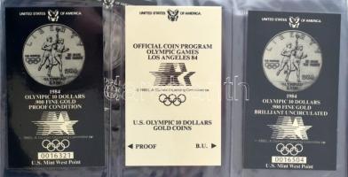 Amerikai Egyesült Államok 1984. "XXIII. Nyári Olimpiai Játékok, Los Angeles hivatalos érmekiboc...