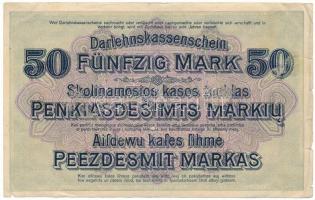 Német Birodalom / I. világháború / Keleti Főparancsnokság / Kowno (Kaunas) 1918. 50M T:F beszakadáso...