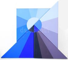 Haraszty Zsófia (1975-): Törött szivárvány, 2010. Akril, vászon, jelzett a hátoldalán. Sarkában egészen apró sérüléssel. 48x56 cm.